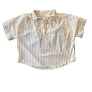 Universal Thread Crop Blouse Short Sleeve Medium 100% Cotton